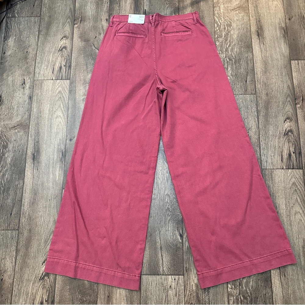ana High Rise Wide Leg Pants Women’s Size 12 Hawthorne Rose - Picture 8 of 10